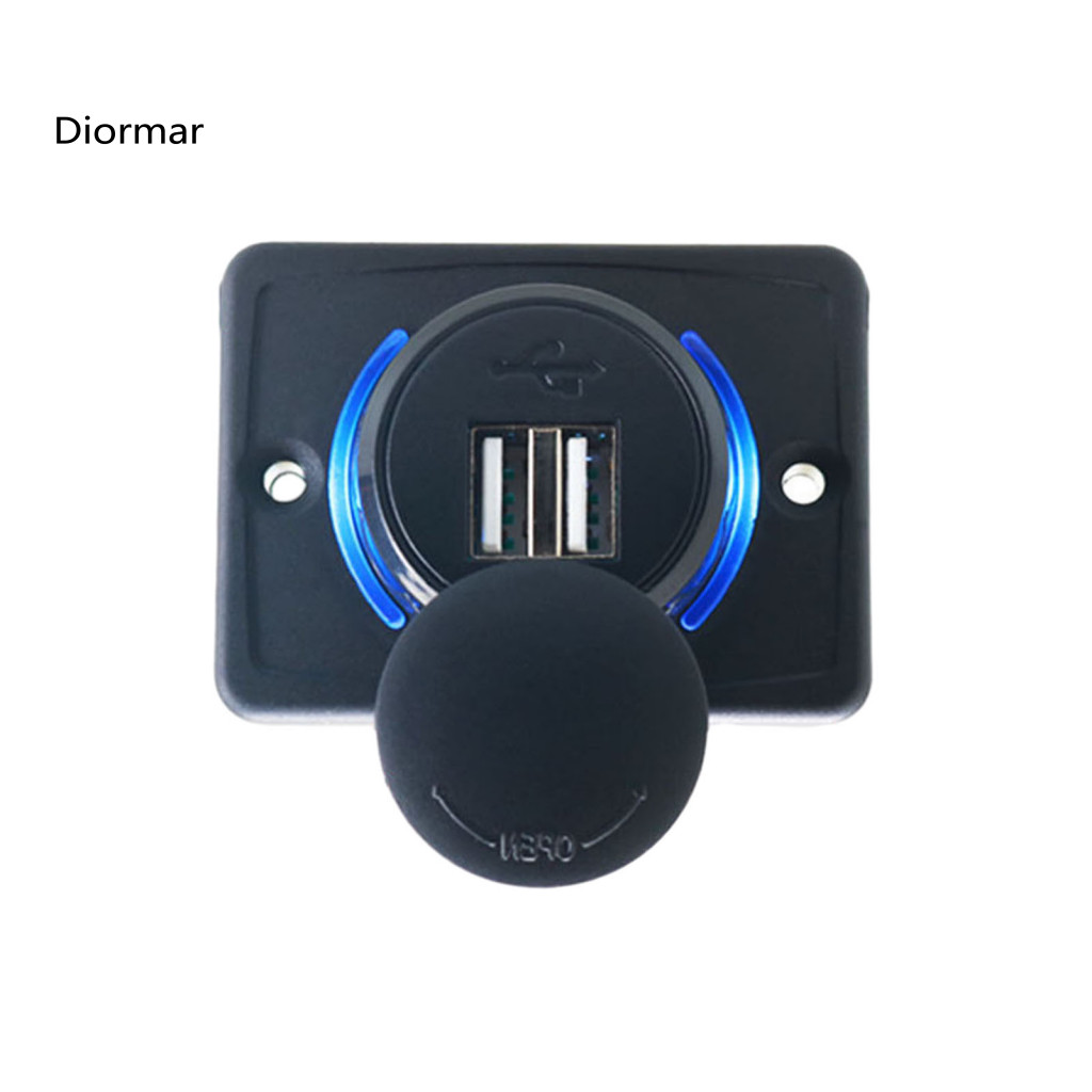 Dual Port Car Charger Ports Usb 3.1a Fast Charging Adapter with Led Indicator 12v-24v Quick Power Outlet for Phones for