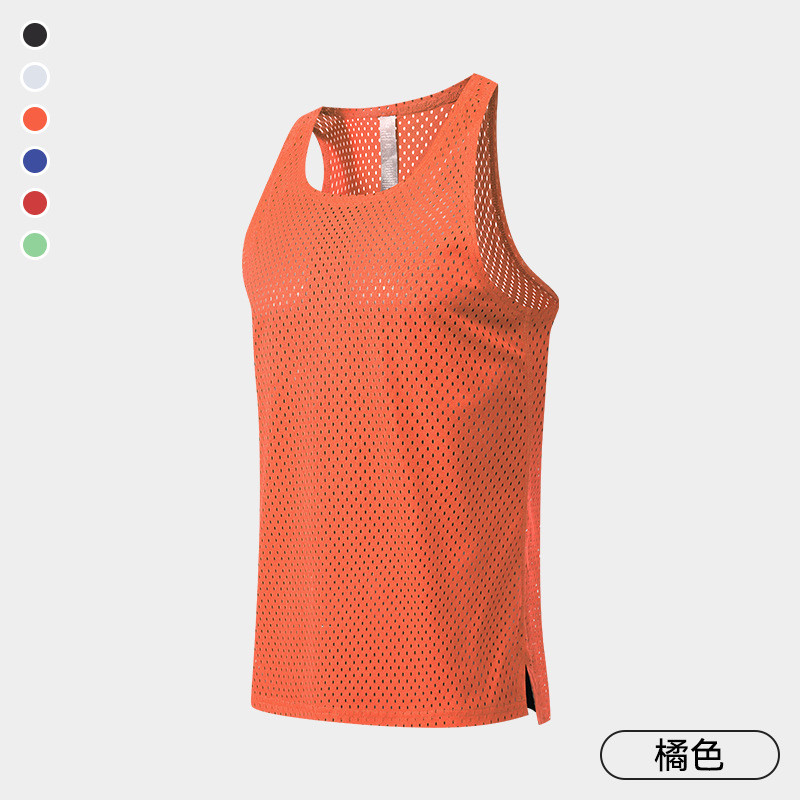 Quick-Drying Breathable Wind Tunnel Mesh I-Shaped Vest Outdoor Sports Sleeveless T-shirt Men zzxw