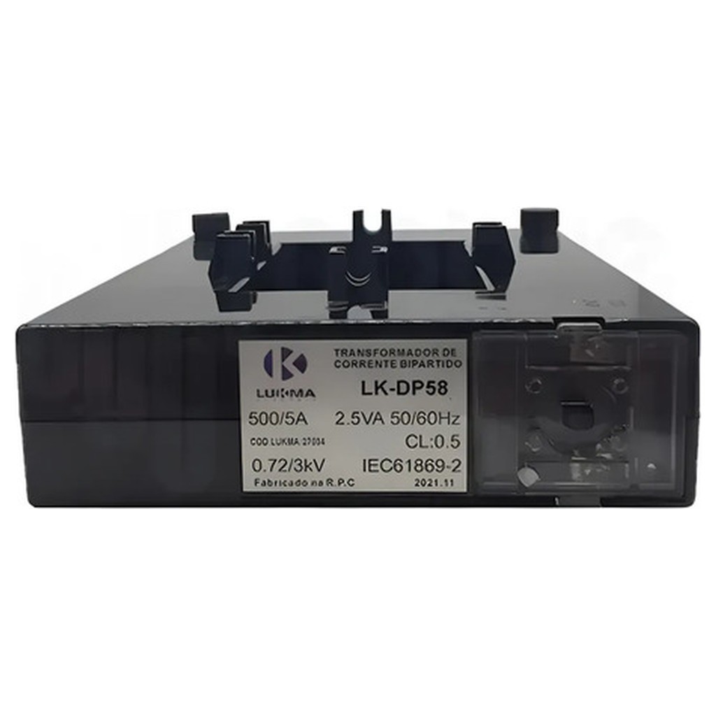Transformador Corrente Bipartido Lukma LK-DP58 500/5A Preto 50/60HZ TC Split Core Medição 500A 5A