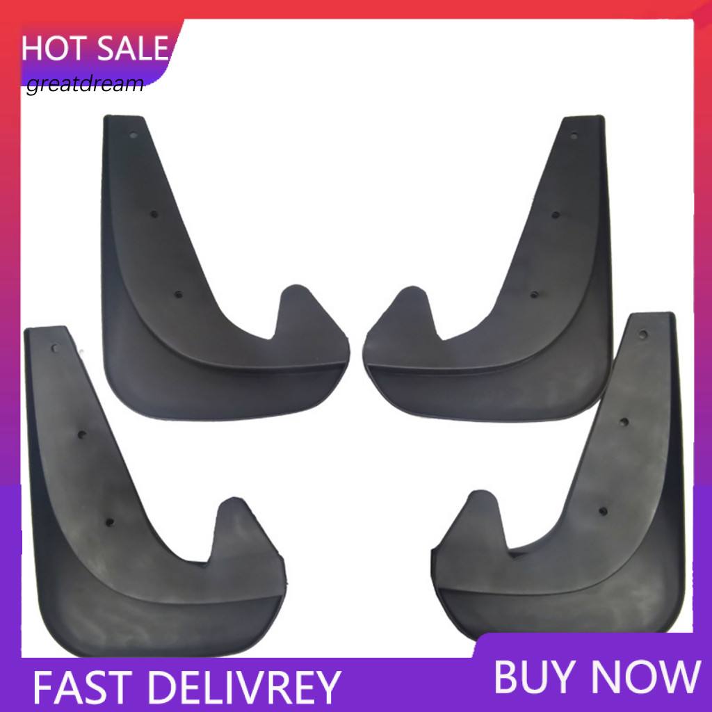 Car Mud Flap Kit Suv 4pcs Universal Flaps with Screws Durable Pvc Splash Guards for Truck Rv Front Rear Wheels Easy Inst