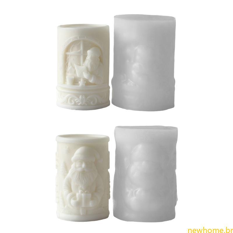 Molde Cilíndrico Tema Natal Designs Intricos Papai Noel