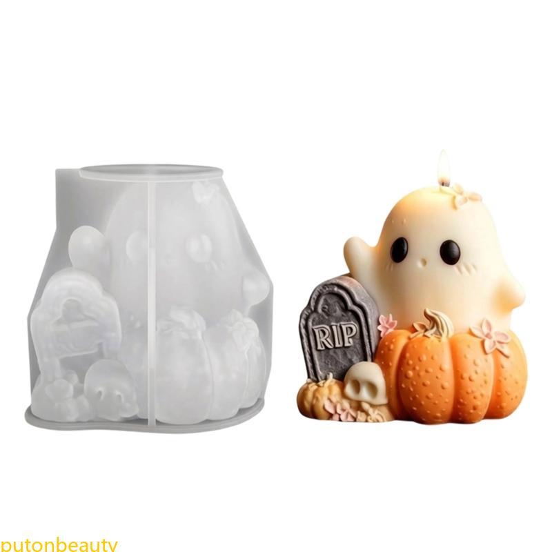 Conjunto Moldes Silicone putonbeauty Halloweens Abóbora Espectros Designs Fabricação