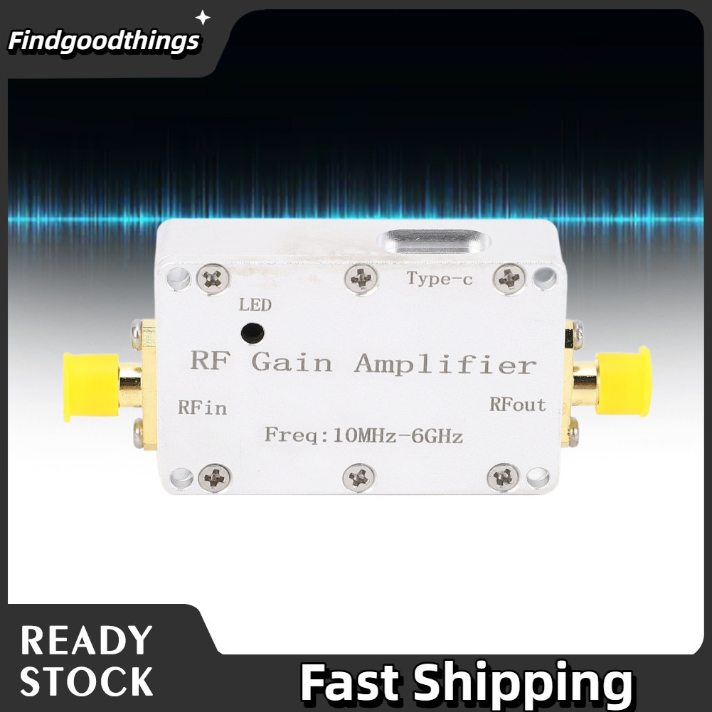 Findgoodthings-br Amplificador de baixo ruído RF 10MHz-6GHz 20dB Ganho SMA Fêmea