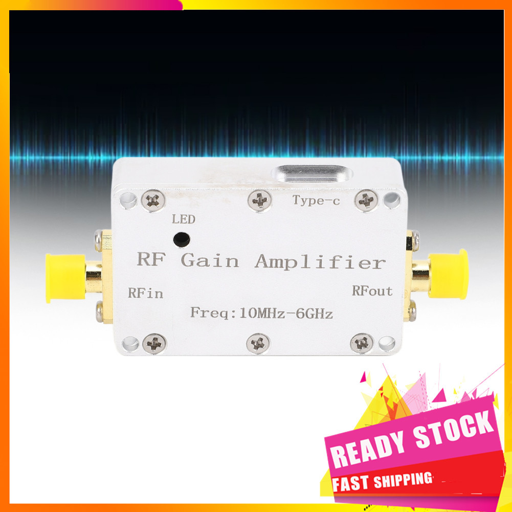 Hbhbhbhbb Módulo RF Receptor de baixo ruído de 20dB com conector SMA 10M-6GHz CNC Material de liga de alumínio