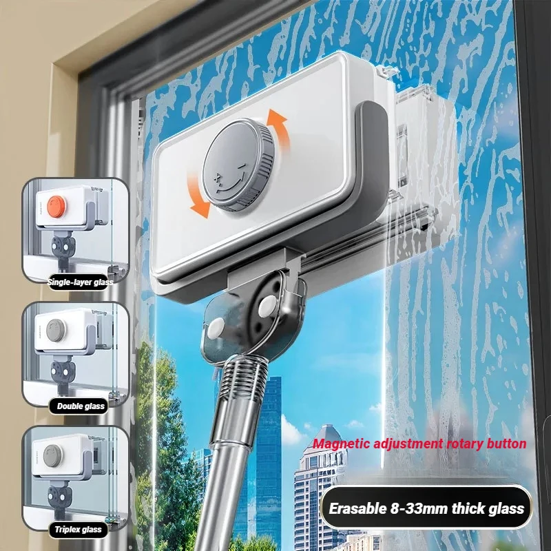 Window Cleaner JOYBOS Unlimited Adjustable Magnetic Glass Professional Double With Telescopic Rod Window For Home Cleaning Brush