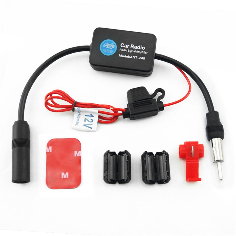 Amplificador Sinal Antena Eletrônico Am/fm Carro Kebidumei 12v completo com Led