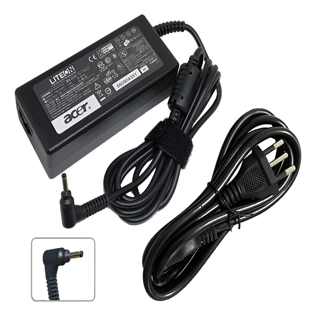 Fonte Carregador Compatível com Notebook Acer Aspire A515-57t-77ec 315-58-563g 65w