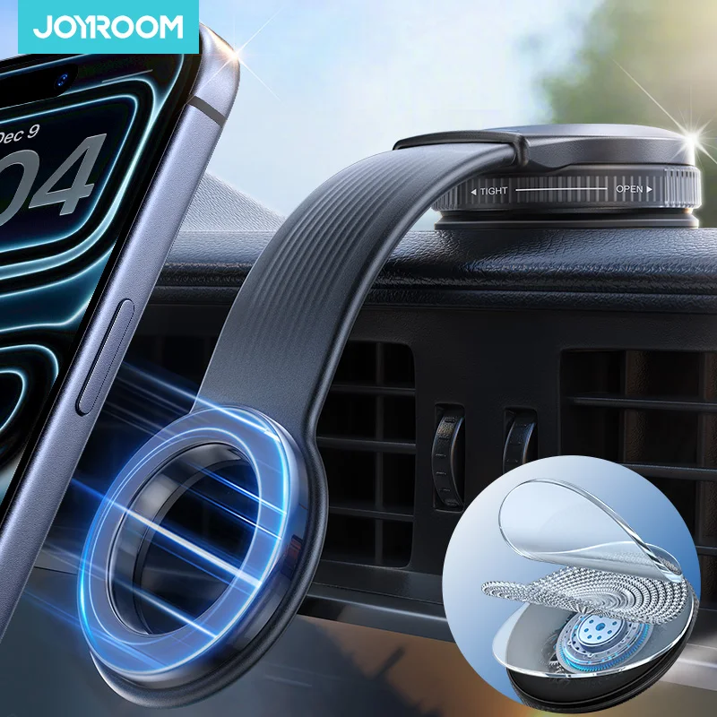 Joyroom Car Magnetic Phone Mount Holder Flexible Memory Alloy Suction Cup Mobile Phone Stand Suitable for Instrument Panel ZS518