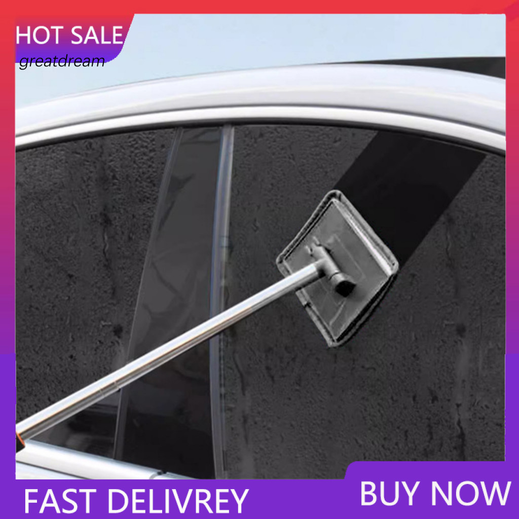 Adjustable Glass Rod Car Defogging Brush with Stainless Steel Telescopic – Front Windshield Roof Cleaner for Automobil