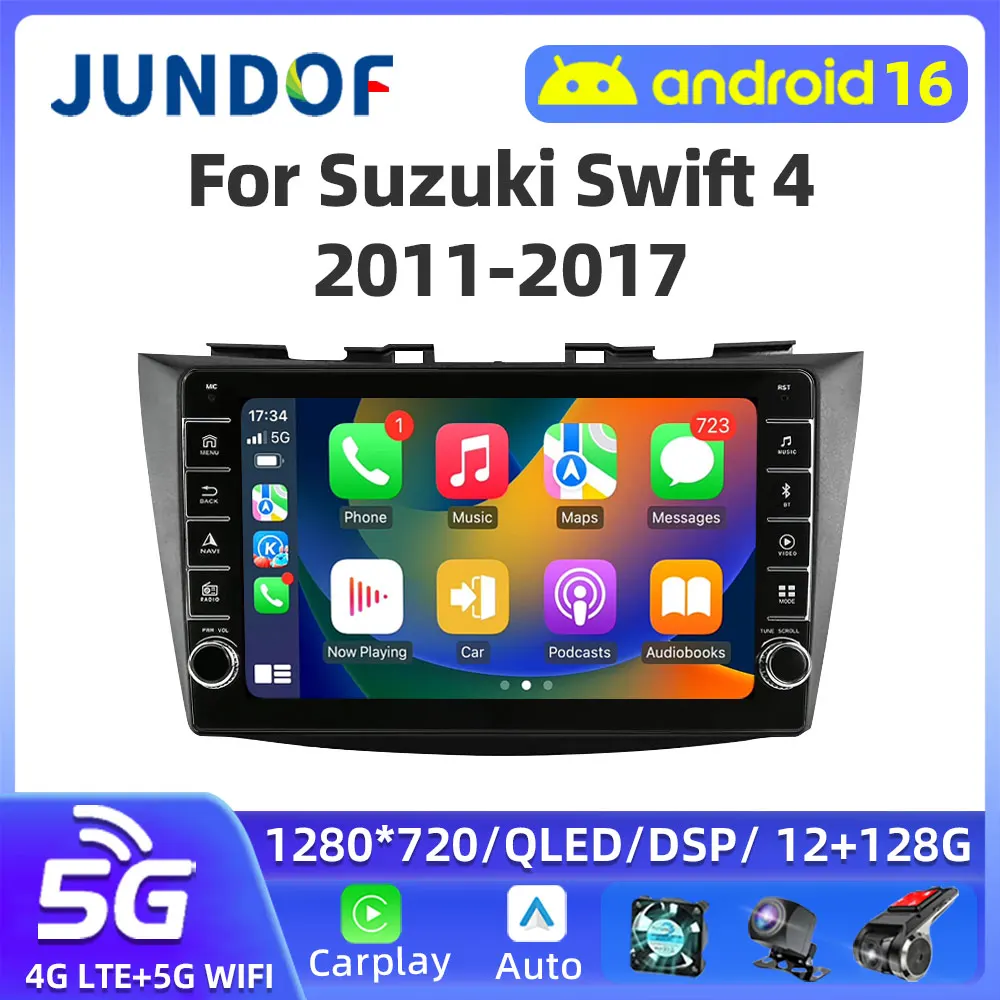 For Suzuki Swift 4 2011 - 2017 Car Radio Intelligent Android 16 Auto Multimedia Video Player Stereo CarPlay GPS Navigation 2 Din
