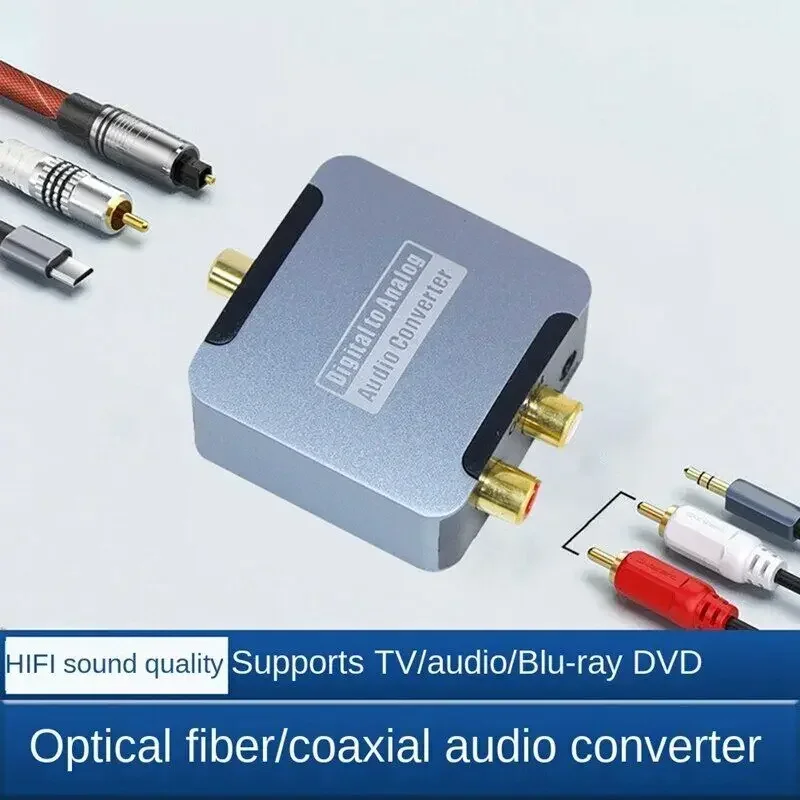 192KHz 24bit S/PDIF Digital To Analog Audio Converter Optical Toslink Coaxial To R/L RCA 3.5mm Jack for PS5 Xbox