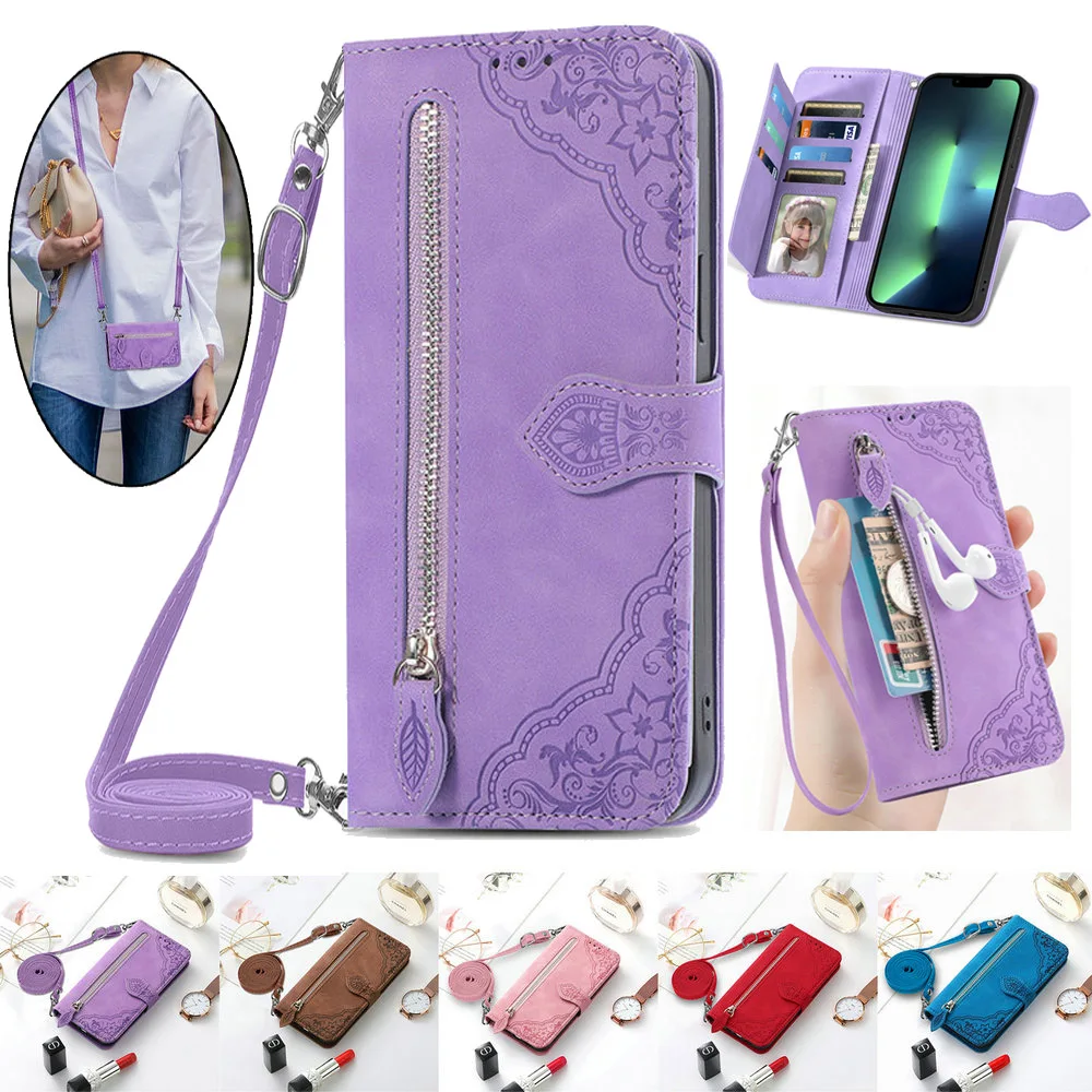 S25 S24 S23 Ultra S 26 S20 FE 5G Flip Case Zipper Card Texture Book Cover for Samsung Galaxy S21 Plus S22 S26 Ultra S 25 24 Capa