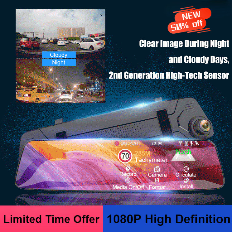 【Blue Mirror】Ultra Thin HD Car Recording Camera/Câmera De Carro/Gravador De Vídeo/1080P
