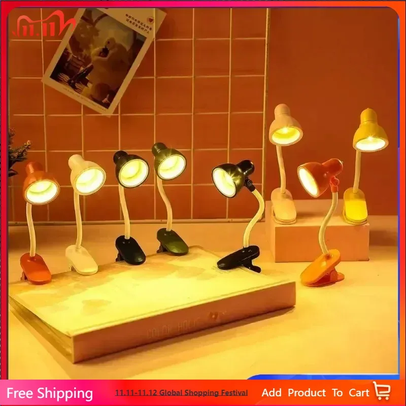 Mini Book Light Foldable LED Table Desk Book Reading Lamp for Home Room Computer Notebook Laptop Night Lights Eye Protections