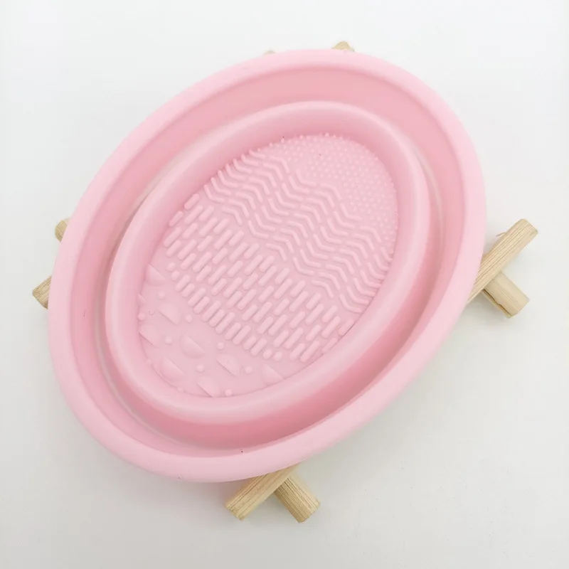 Silicone Makeup Brush Cleaning Tool Foldable Silicone Bowl Beauty Egg Sponge Powder Puff Washing Portable Scrub Mat Beauty Tools