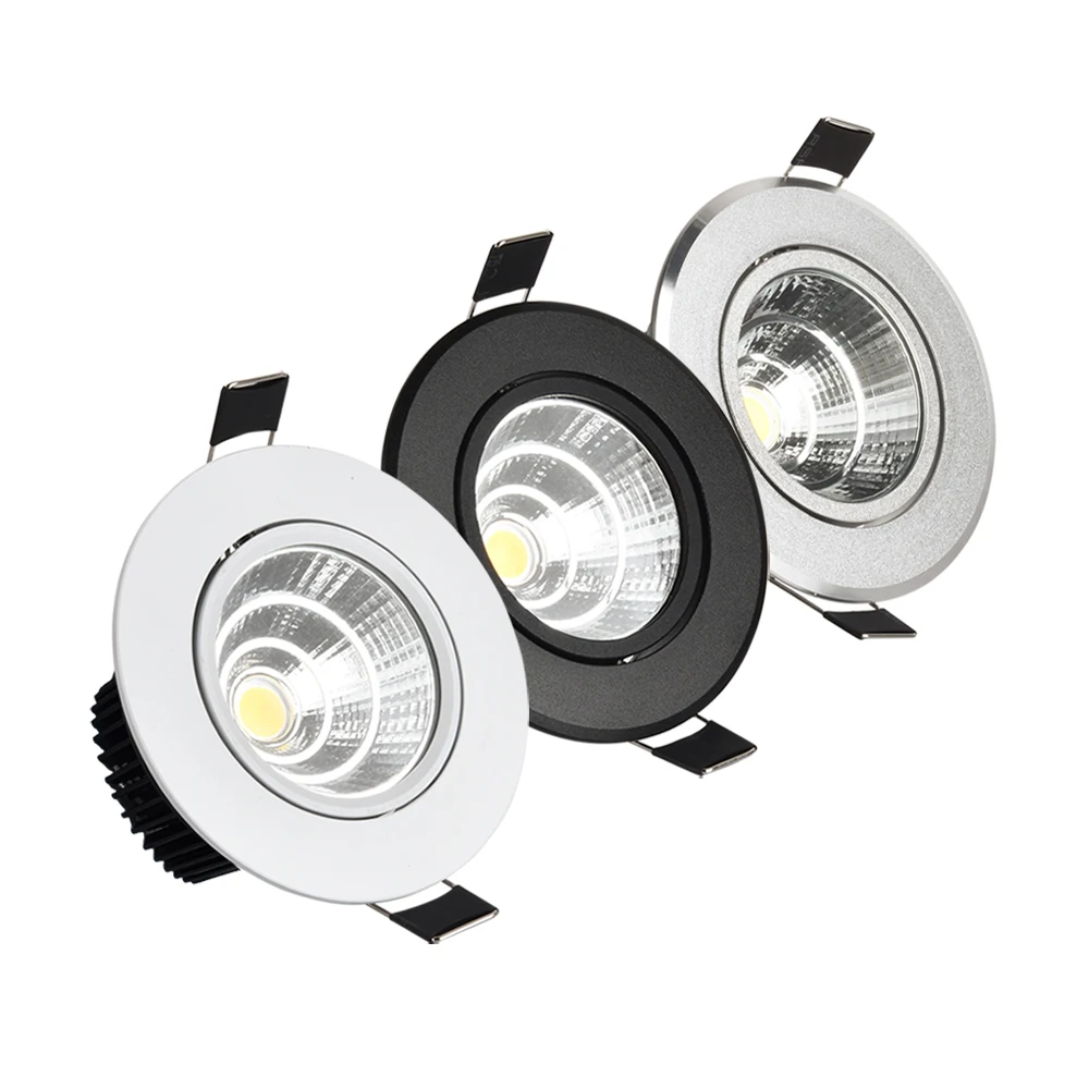 Dimmable COB Spot led Downlight it Silver White Black Profile mini 3W 5W 7W 12W Recessed spot light home Indoor New Design
