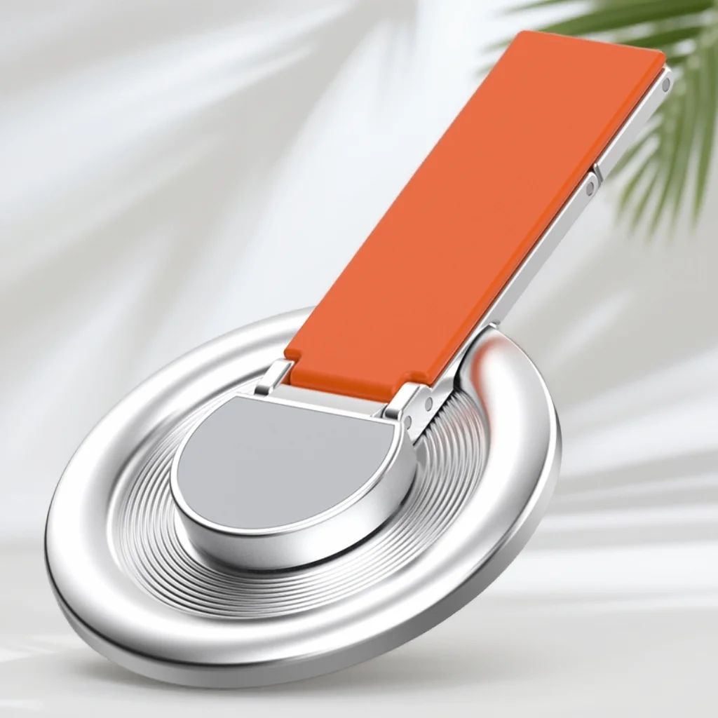 Adjustable 360° Rotation Mobile Phone Metal Magnetic Holder for Magsafe Detachable Strong Magnet Stand for iPhone 17/16 Samsung