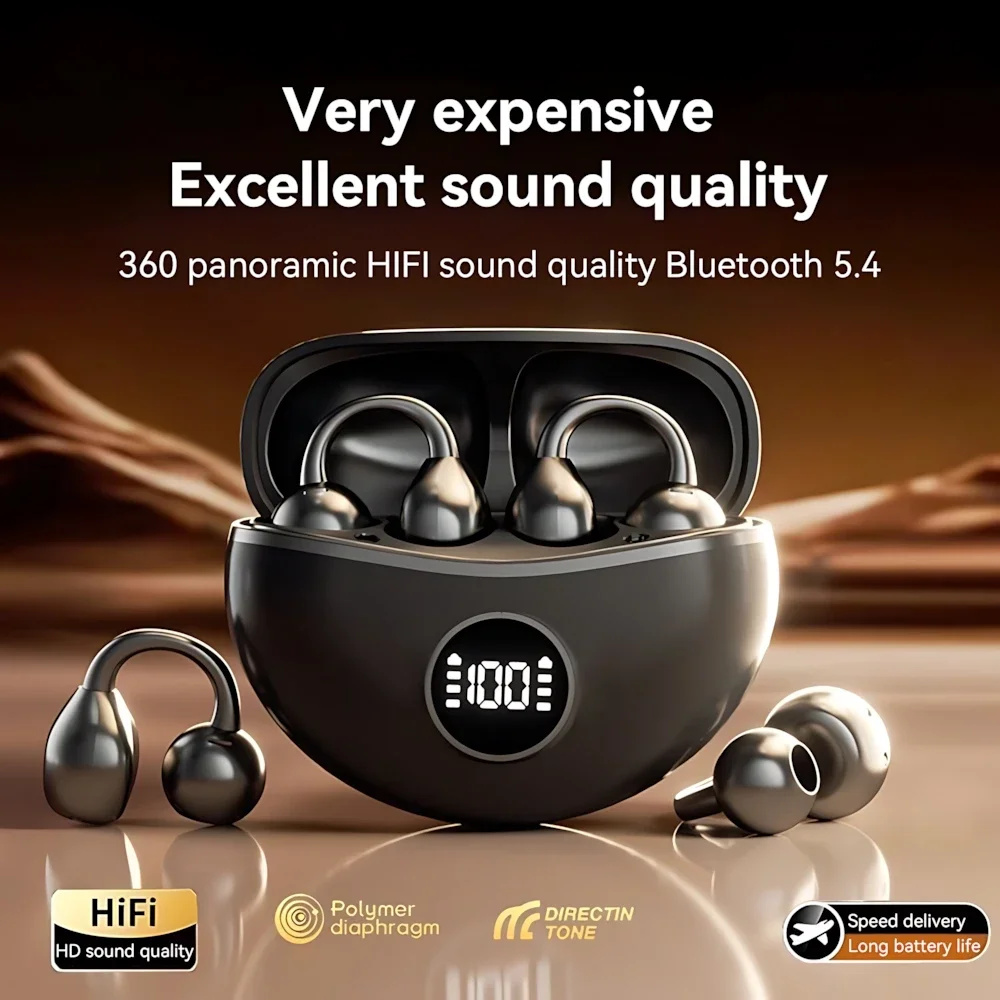 Original OWS Ear Clip Earphones Bluetooth 5.3 Wireless Earphone ENC HD Call Noise Reduction Headphones Sports Earbuds For iPhone