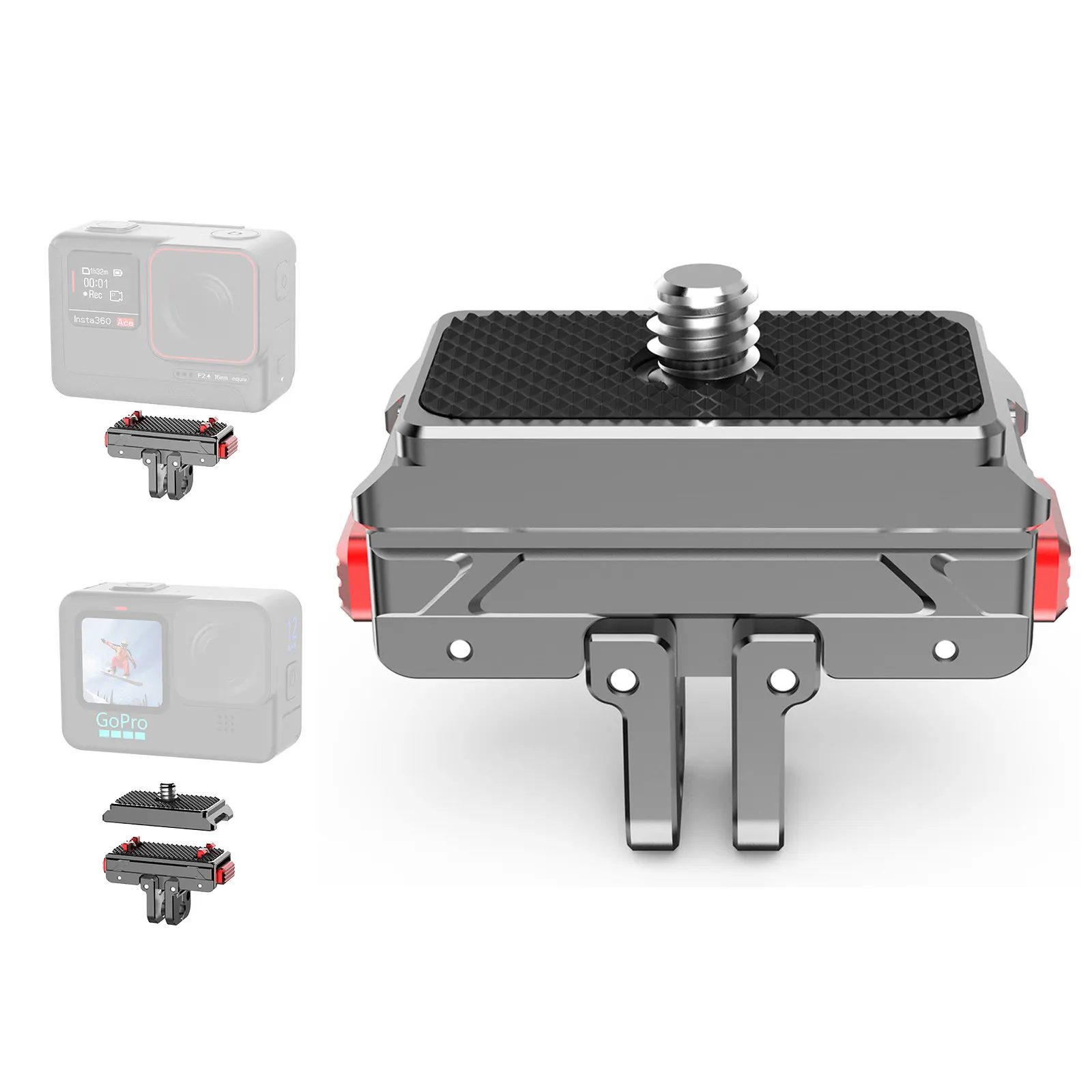 NEW Magnetic Quick Release Adapter Base for Gopro 12 Insta360 Ace/Ace Pro ONE X2 Action Camera Tripod Adapter Mount Plate