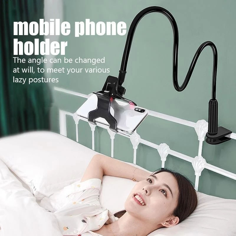 Suporte flexível para celular ao lado da cama; dispositivo preguiçoso telescópico multifuncional para estudantes