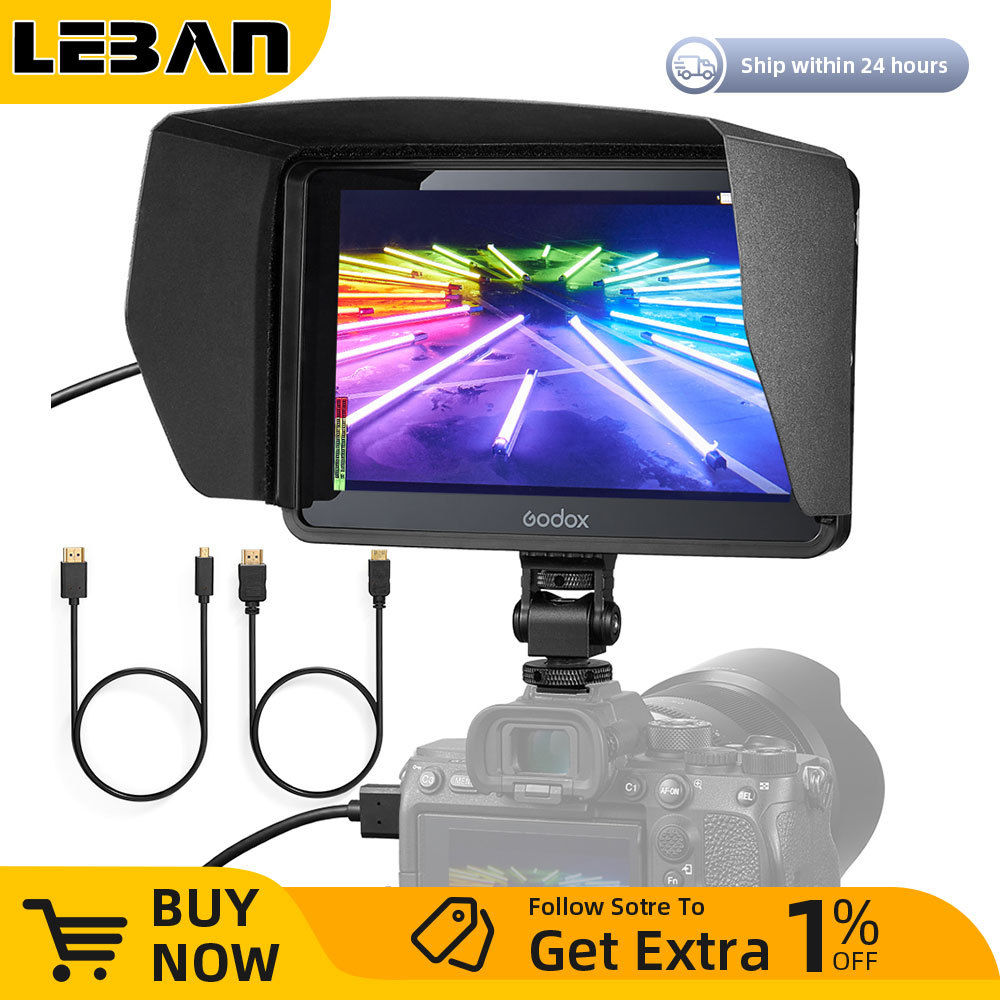 Godox GM7S 4K HDMI 7 Polegadas Câmera Ultra Brilhante DSLR Monitor 3D LUT Touch Screen IPS FHD 1920x1080 Vídeo Live Disp