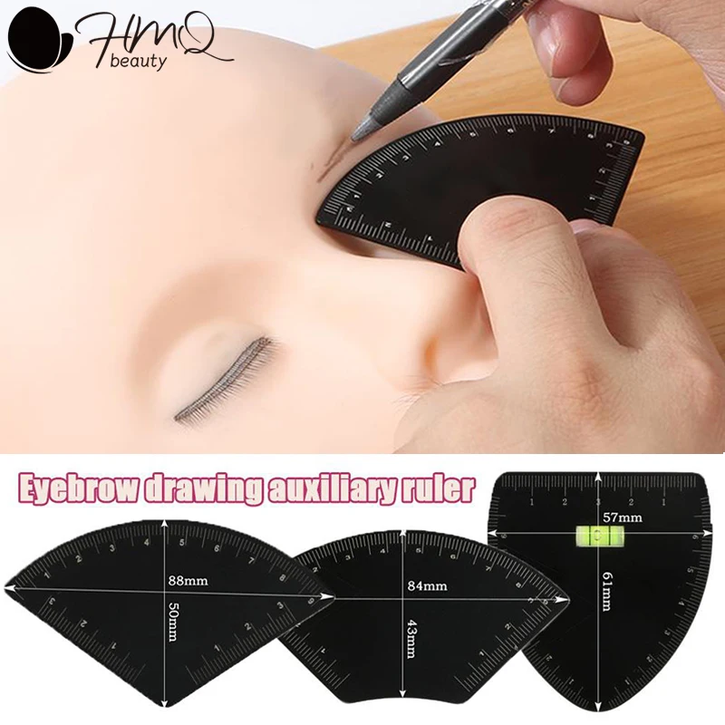 Stainless Steel Drawing Eyebrow Design Ruler for Tattoo Makeup Beginners Fast EyeBrow Drawing Auxiliary Tool Tattoo Accessories
