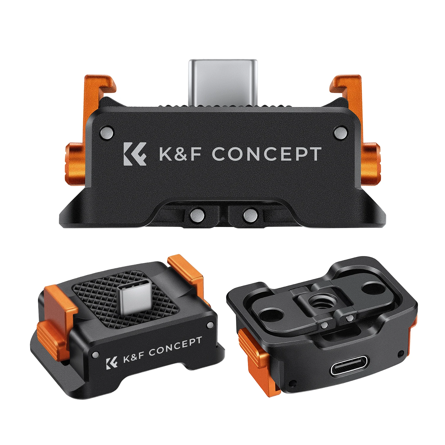 K&F CONCEPT Charging Adapter Base for DJI Osmo Pocket 3 Desktop Type-C Charging Dock Fit Arca-Swiss Standard with 1/4 Screw Hole