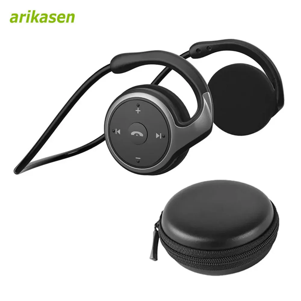 A6 Behind The Head Headphones Wireless, Bluetooth 5.0 Neckband Around Head Headphones Small Foldable On-Ear Bluetooth Earphones