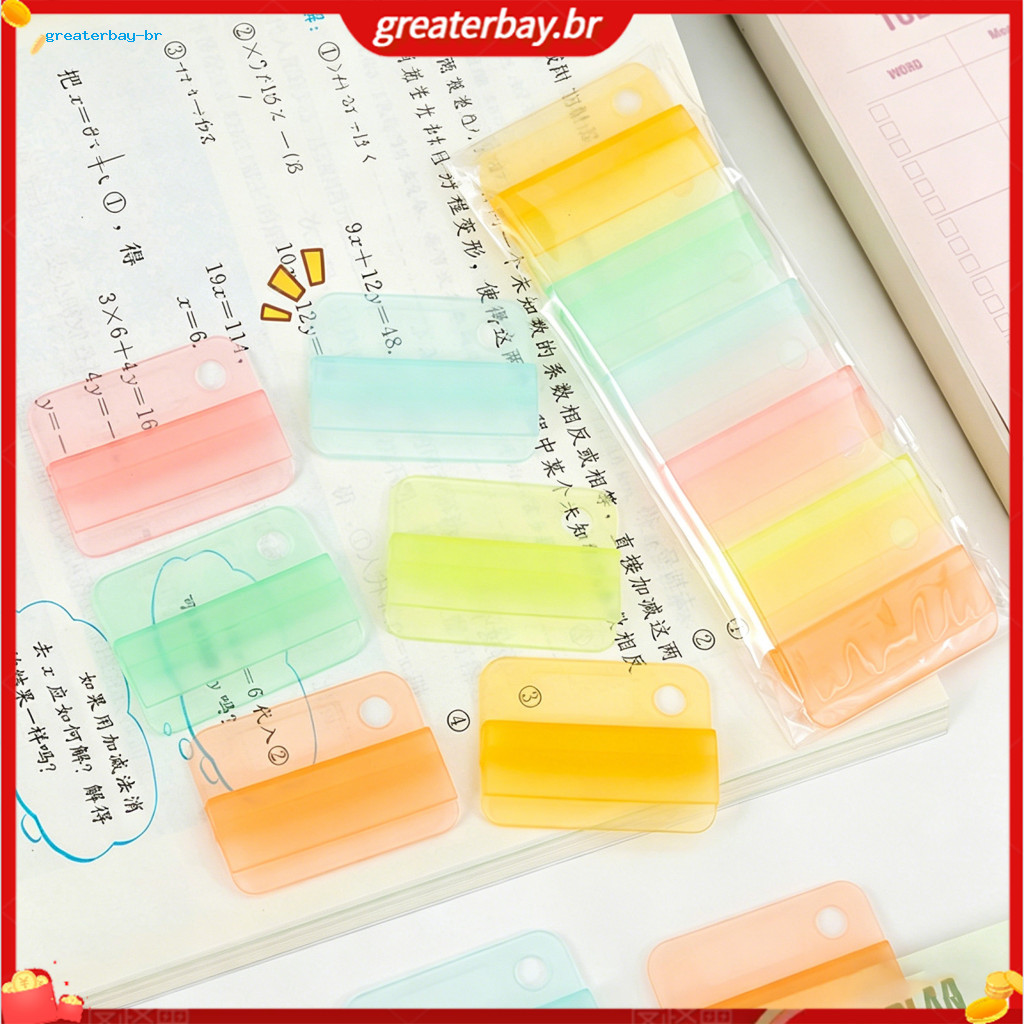 6pcs Colorful File Folder Set for Students – Multi-functional Bookmarks Sorters Stationery for Note Organization Page