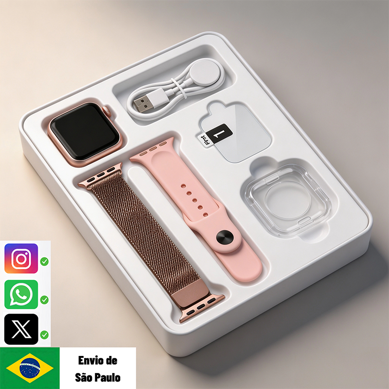 Relógio Inteligente PRO MINI Série 10 Novo Modelo 2026 Chamada por Bluetooth Para iOS Android Envio de São Paulo