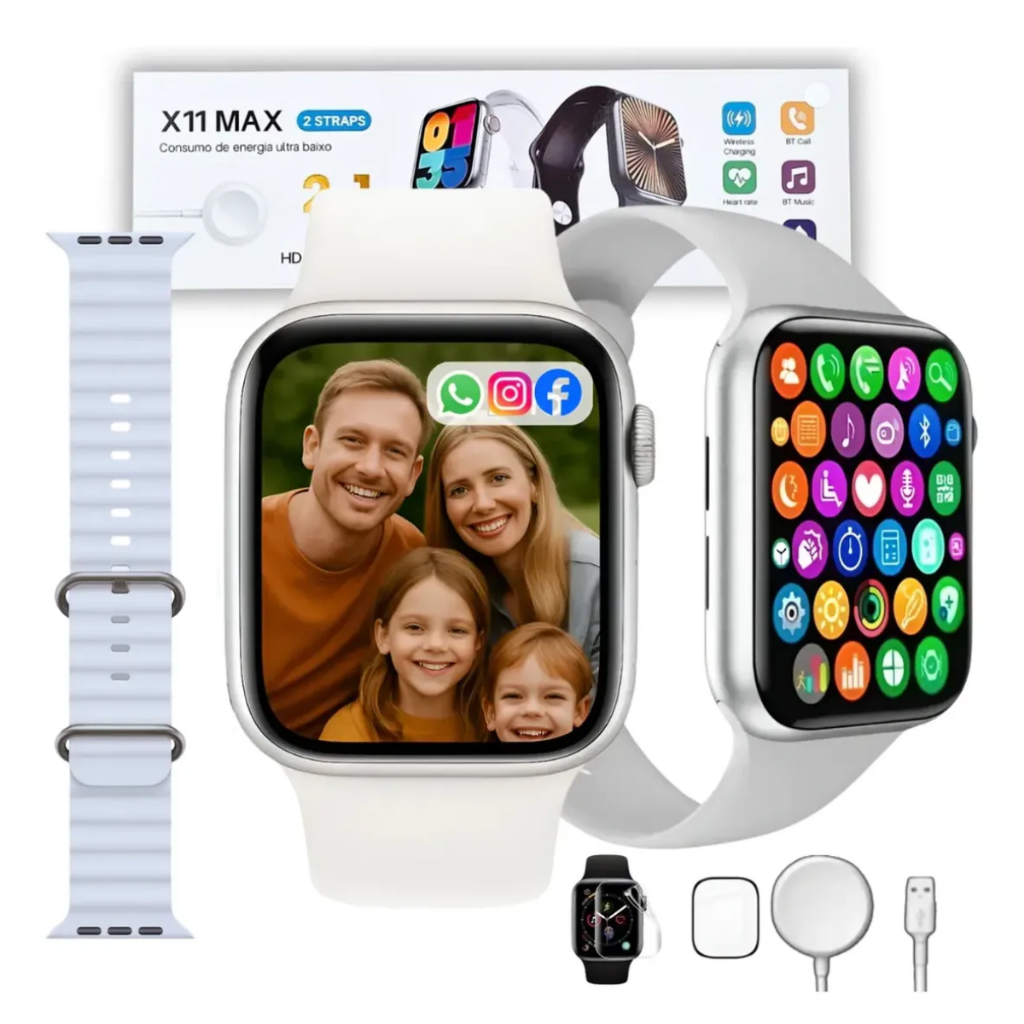 Smartwatch Inteligente Versão Atualizada Séries 11 Para Android e iOS Faz e Recebe Ligações