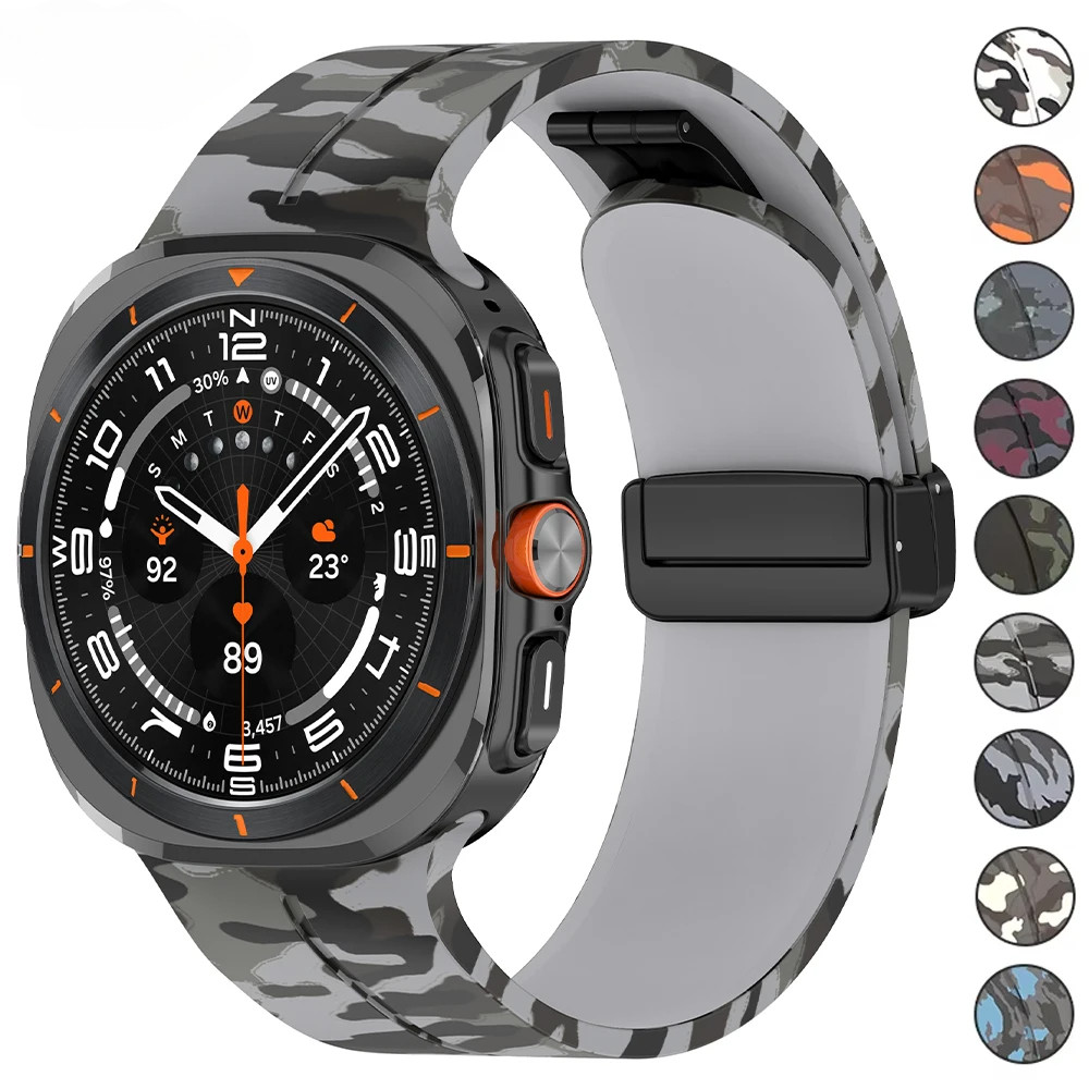Pulseira Magnética Camuflada Para Samsung Galaxy Watch Ultra 47mm Esportiva 7 Design