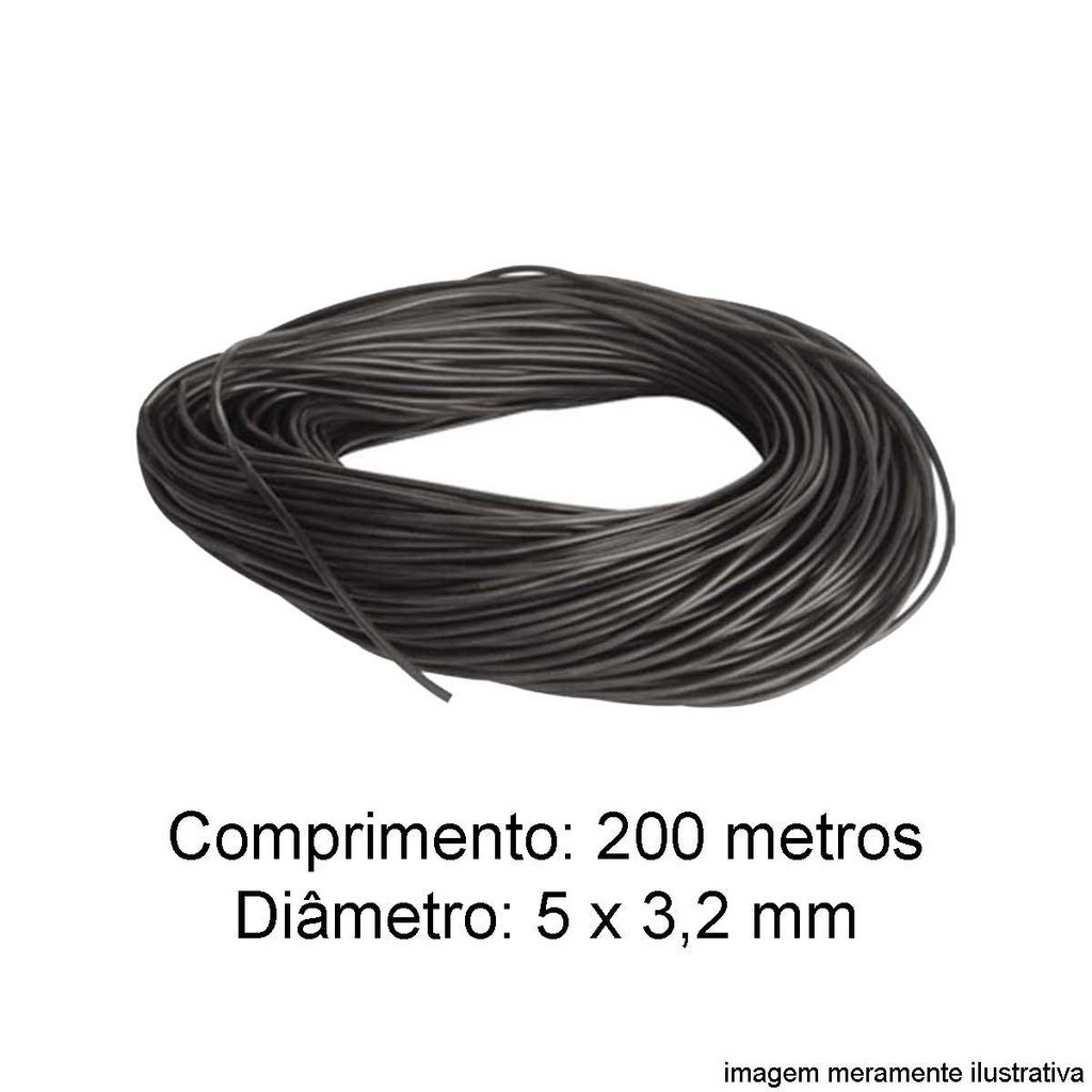 Mangueira Microtubo Irrigação Netafim SPE 5mm x 3,2mm – 200m Gotejador Flecha / Netbow