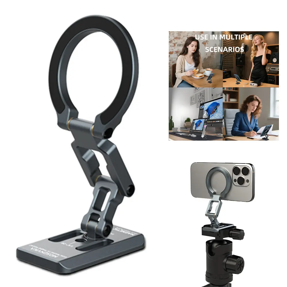 NEW 3-Axis Foldable Dual Magnetic Phone Holder with 1/4