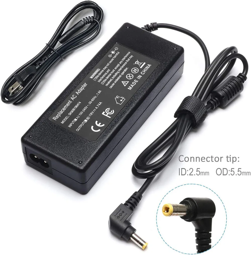19V 90W Charger for Xtreme 2,Xtreme,Boombox 2,Boombox 1,Extreme 2 Speaker Replacement Power Supply Plus v FUGOO XL Adapter