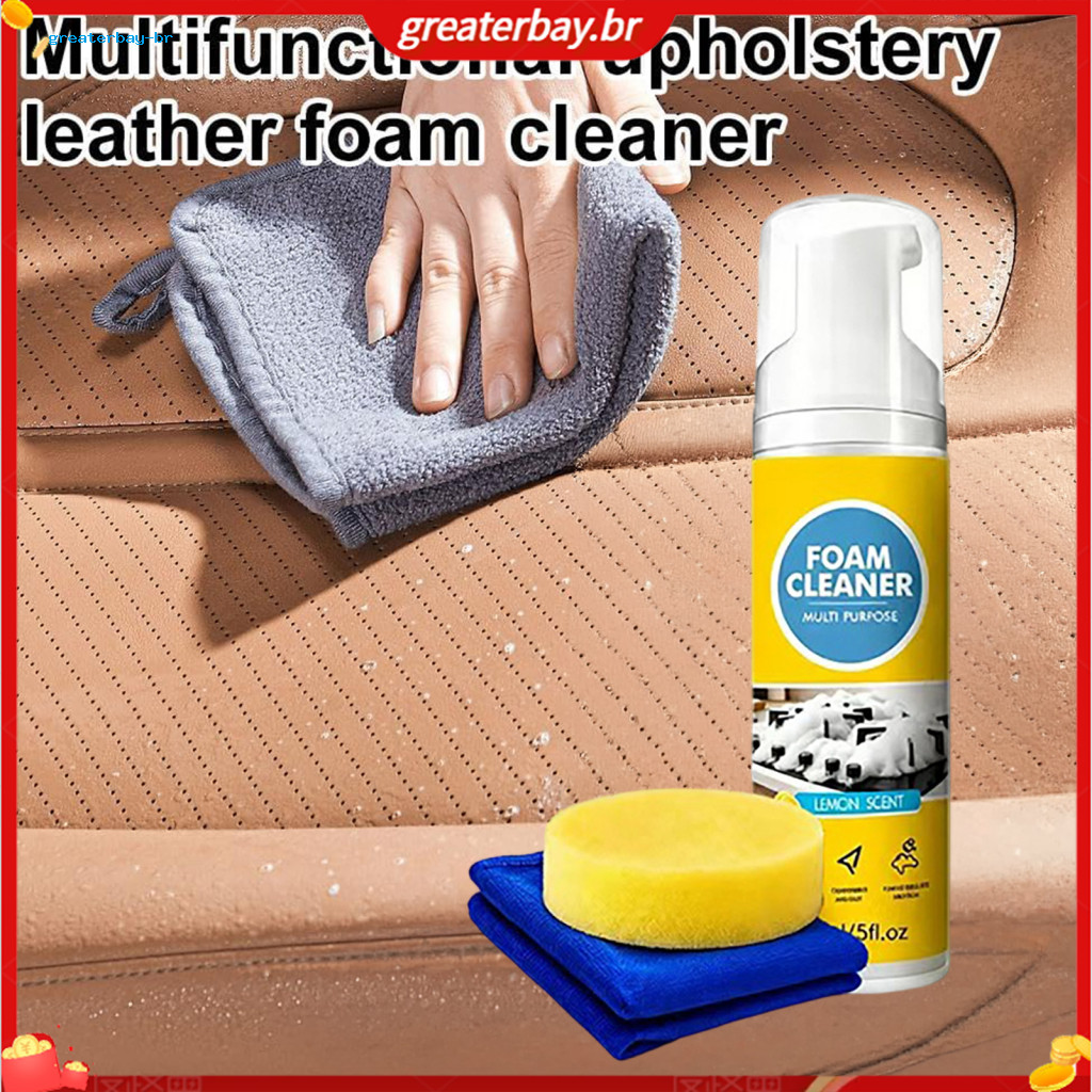 Powerful Car Foam Cleaner – Rinse-free 2-in-1 All-purpose for Kitchen Bathroom Effective Stain Dirt Removal Easy Spray