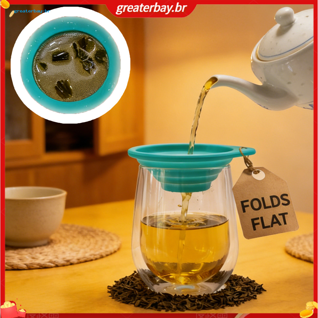 1 or 2 Pcs Collapsible Silicone Funnel with 40 Mesh Stainless Steel Strainer – Fine Filter for Coffee Tea Cocktails Wi
