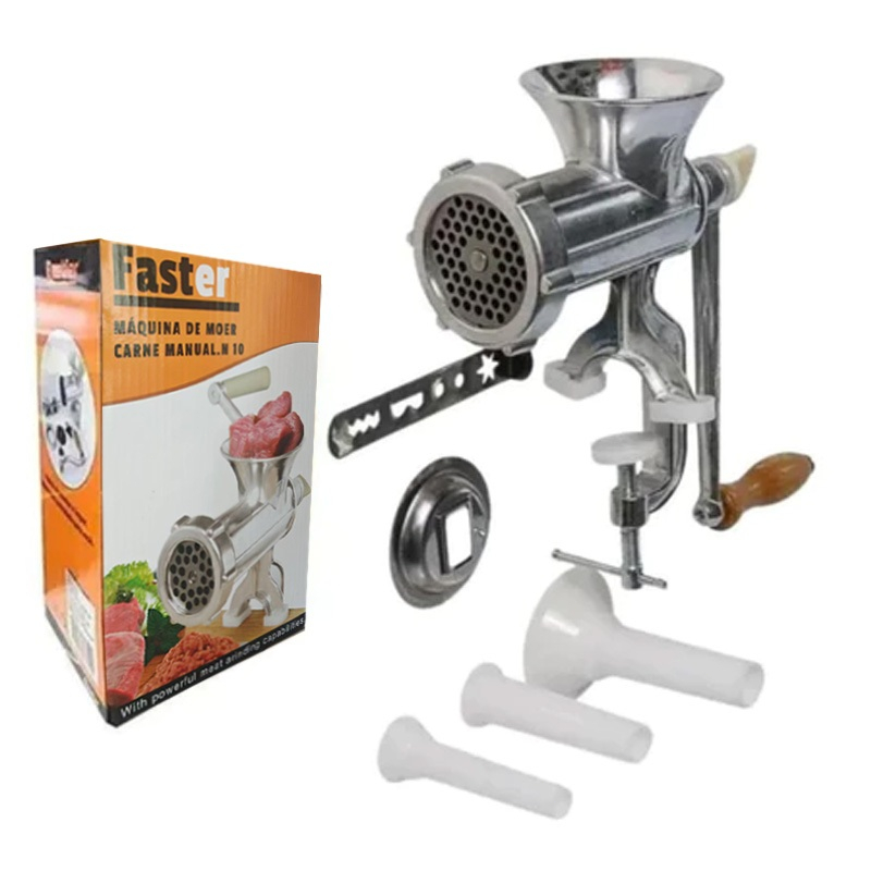 Meat Grinder No. 10 + Funnel for Making Sausage and Biscuits Manual Bestfer