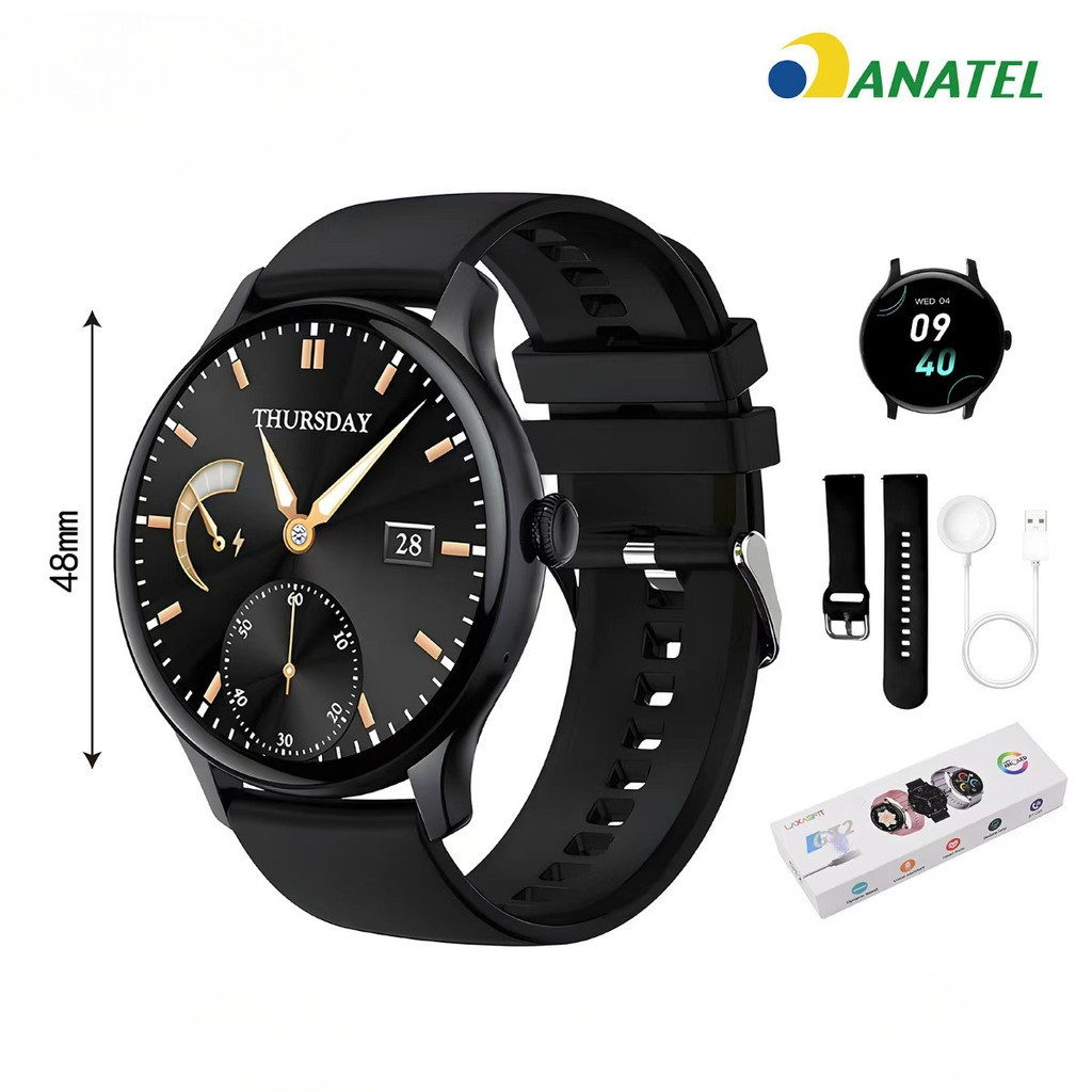 Smartwatch Tela AMOLED com Dynamic Island, Bluetooth Call e Monitor Cardíaco
