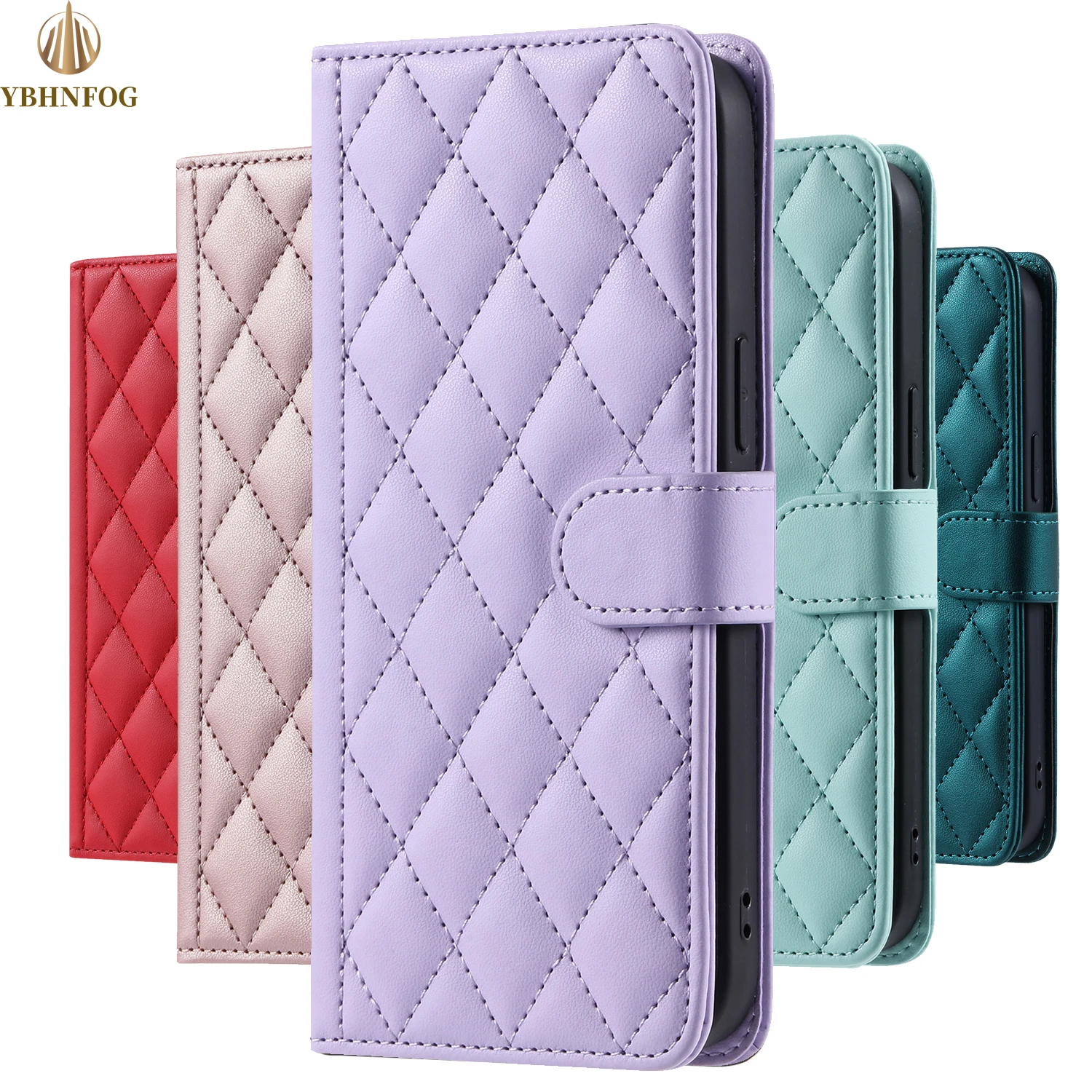 Leather Flip Phone Case For Samsung Galaxy S10 Plus S20 S21 FE S22 S23 S24 Ultra Note 10 20 Ultra Magnetism Wallet Bracket Cover