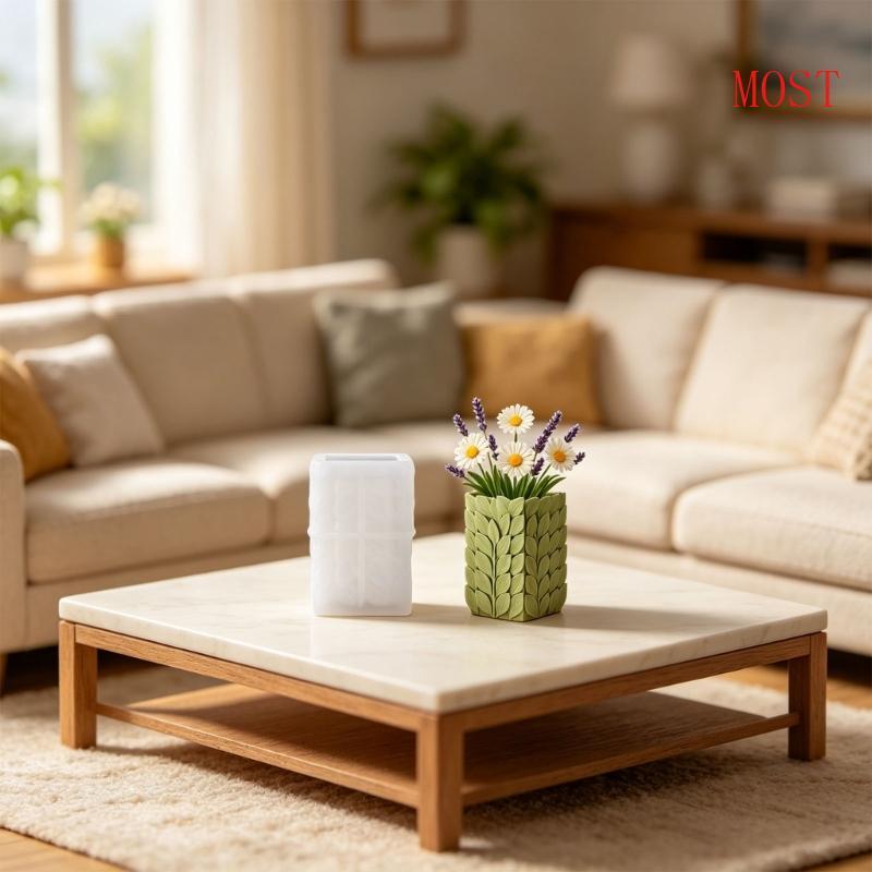 Molde Fundição Para Recipiente Ornamental Vaso Fazendo Projetos Flexível Ferramenta Interior Displa