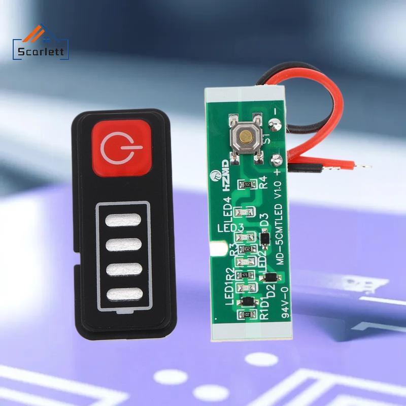[Scarlett] 1/3/5 Unidades 5S 18V 21V Li-Battery Display Power LED Elétrico Broca Chave De Fenda Indicador De Capacidade