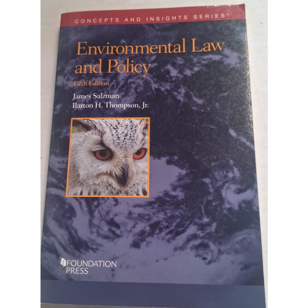 LIVRO ENVIRONMENTAL LAW AND POLICY 5TH EDITION FISICO