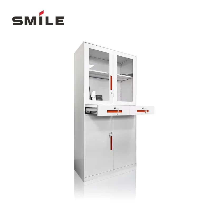 CHNSNILE 4-Door Premium Steel Office Storage Cabinet Smooth Running Drawers Easy Access File Cabinet for Documents Shoes/Bags