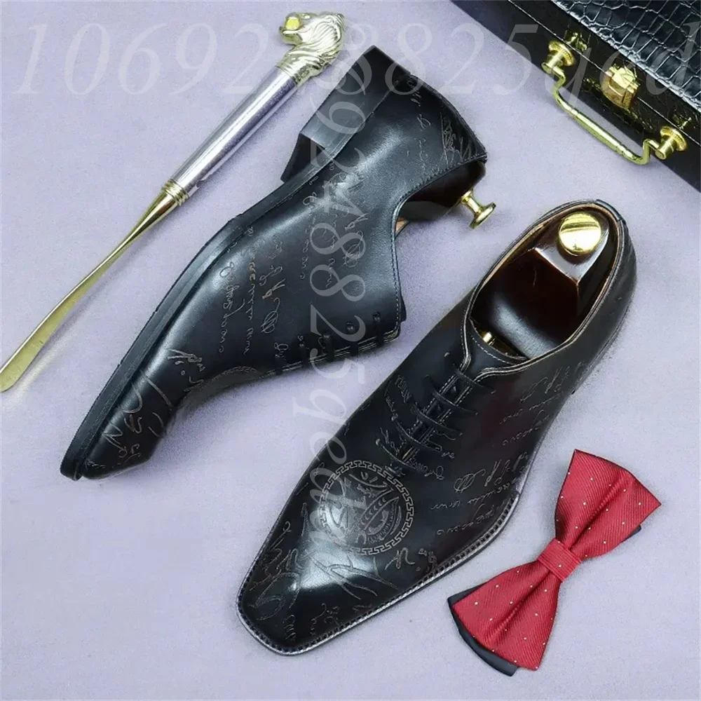 Handcrafted Embossed Oxford for Men Formal Business Lace-Up Oxfords, Stylish Pointed Toe Premium Brown/Black Designer Dress Shoe