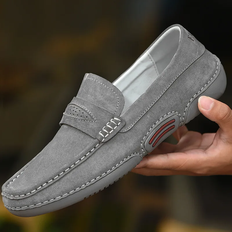 Men's Premium Suede Loafers, Fashion Slip-on Casual Shoes, Comfortable Non-slip Footwear for Business, Office & Formal Occasions