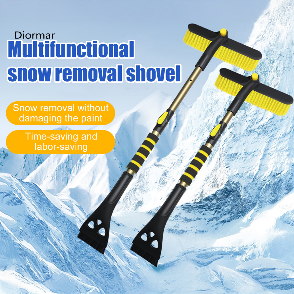 Anti-aging Snow Shovel with Aluminum Handle Car Eva Foam Heavy-duty Extendable Brush Ice Scraper Grip – for Easy for W
