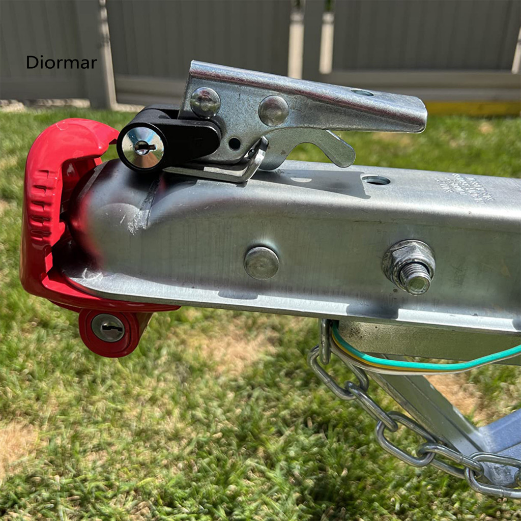 Long-lasting Trailer Security Lock Heavy Duty Coupler with – Corrosion Resistant Padlock for Boat Rv Truck Car Easy In