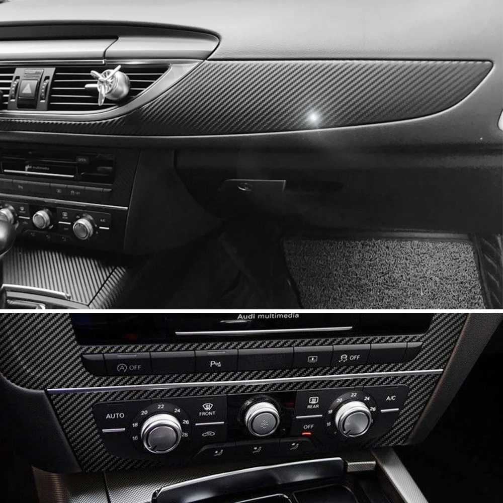 Car Styling Accessories Automobile Central Control Instrument Decorative Stickers for Audi A6 C7 2012-2018