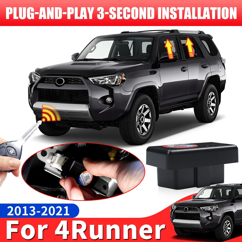 Lock Car Auto Close Window Automatic Lock Door OBD Module for Toyota 4Runner N280 2021-2024 Interior Modification Accessories